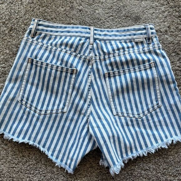 Billabong How Bout That Striped Denim Shorts Blue White Women’s 31 - Picture 5 of 5